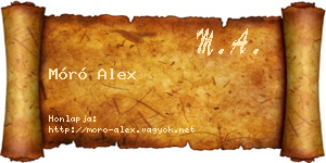 Móró Alex névjegykártya