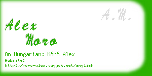 alex moro business card
