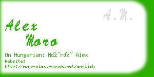 alex moro business card